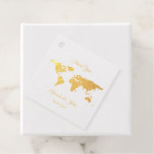 Vielen Dank Golden Foil World Map Destination Glob Geschenkanhänger (Mit Box)