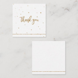 Vielen Dank, Golden Glitzer mit Zeile Mitteilungskarte