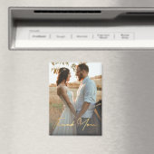 Vielen Dank, Golden handwriting Hochzeit Foto Magnet (In Situ (Geschirrspüler))