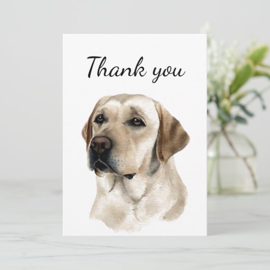 Vielen Dank Golden Retriever Hund Tier Tier Dankeskarte (Stehend Vorderseite)