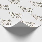 Vielen Dank Golden Typografy Text Elegant Geschenkpapier (Ecke)