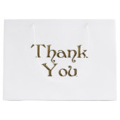 Vielen Dank Golden Typografy Text Elegant Große Geschenktüte (Vorderseite)
