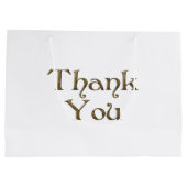 Vielen Dank Golden Typografy Text Elegant Große Geschenktüte (Rückseite)