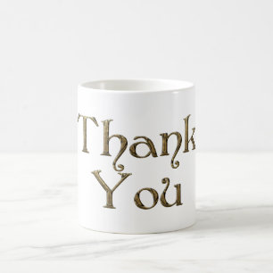 Vielen Dank Golden Typografy Text Elegant Kaffeetasse