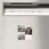 Vielen Dank, goldene Handschrift Hochzeit 3 Fotos Magnet (In Situ (Geschirrspüler))