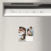 Vielen Dank, Goldkalligraphie Hochzeit 3 Fotos Magnet (In Situ (Geschirrspüler))