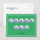 Vielen Dank Golf Custom Personalisiert Postkarte (Vorne/Hinten)