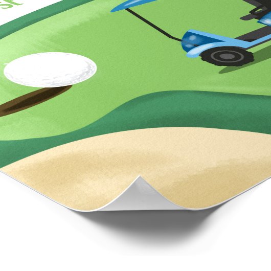 Vielen Dank Golf Par-T-Shirt Boy Birthday Sign Poster (Ecke)