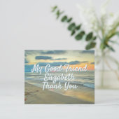 Vielen Dank Good Friend Ocean Sunset 0735 Card Dankeskarte (Stehend Vorderseite)