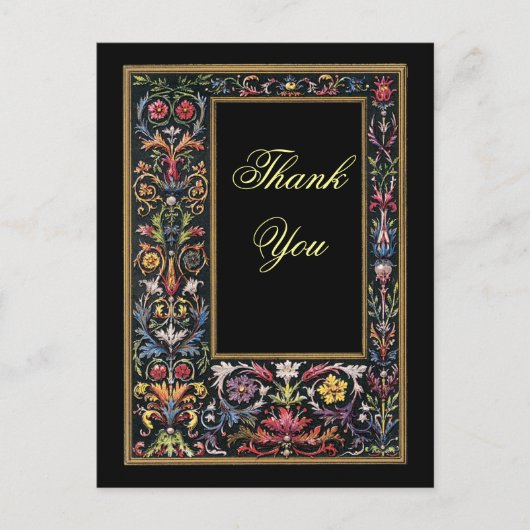 Vielen Dank Gothic Postcard anpassbar Postkarte (Vorderseite)