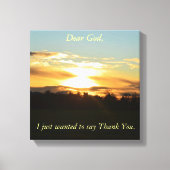Vielen Dank, Gott Stretched Canvas Print Leinwanddruck (Vorderseite)