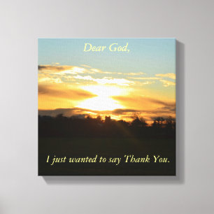 Vielen Dank, Gott Stretched Canvas Print Leinwanddruck