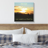 Vielen Dank, Gott Stretched Canvas Print Leinwanddruck (Insitu (Schlafzimmer))