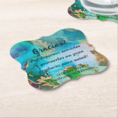 Vielen Dank Gracias Marble Blue Lila Edit Ihre eig Untersetzer (angewinkelt)