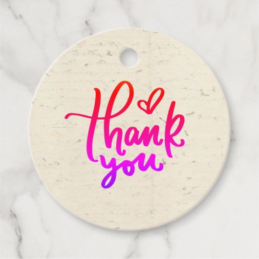 Vielen Dank Gradient Text Ihre Nachricht auf der R Geschenkanhänger (Vorderseite)