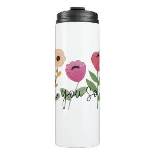 Vielen Dank Grateful Blooms Mit Dank A Nein Thermosbecher
