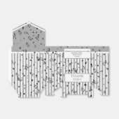 Vielen Dank - Graues/weißes einfaches Streifenmust Geschenkschachtel (Ungefaltet)