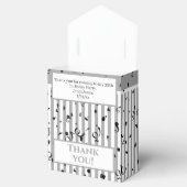 Vielen Dank - Graues/weißes einfaches Streifenmust Geschenkschachtel (Geöffnet)
