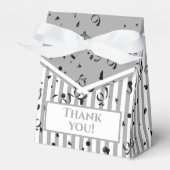 Vielen Dank - Graues/weißes einfaches Streifenmust Geschenkschachtel (Vorderseite)