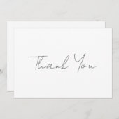 Vielen Dank, Gray handschriftlich klassischen Chic Dankeskarte (Vorne/Hinten)