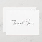 Vielen Dank, Gray handschriftlich klassischen Chic Postkarte (Vorne/Hinten)