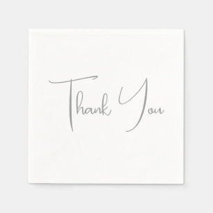 Vielen Dank, Gray handschriftlich klassischen Chic Serviette