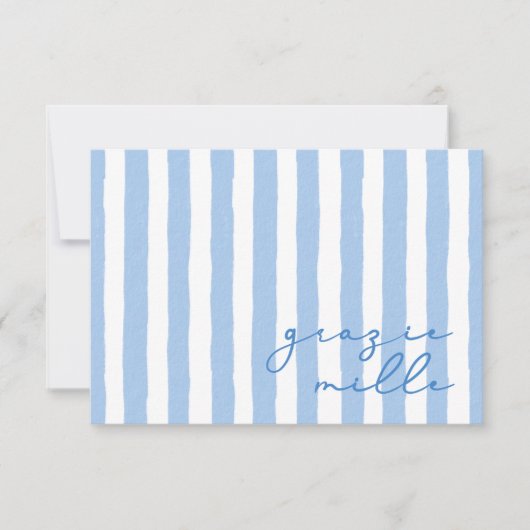 Vielen Dank, Grazie Mille Italienische Note Card Mitteilungskarte (Vorderseite)