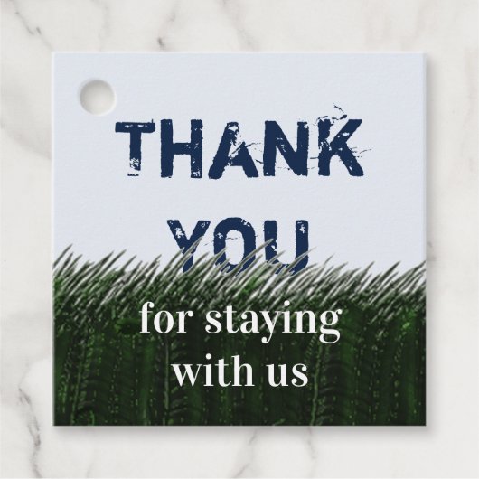 Vielen Dank, Green Grass und Sky Guest Apprecive Geschenkanhänger (Vorderseite)