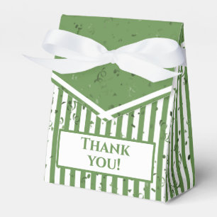 Vielen Dank - Green/White Simple Stripes Pattern Geschenkschachtel