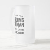 Vielen Dank Groomswoman Geschenk Gastgeschenk Hoch Mattglas Bierglas (Vorderseite Links)