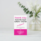 Vielen Dank, großartig Geschmack Poshmark Visitenkarte (Stehend Vorderseite)