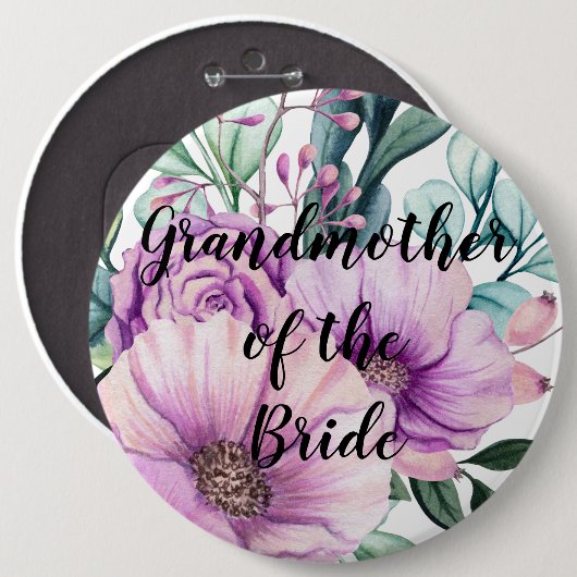 Vielen Dank Großmutter der Braut oder der Bräutiga Button (Vorne & Hinten)