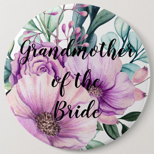 Vielen Dank Großmutter der Braut oder der Bräutiga Button (Vorderseite)