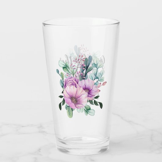 Vielen Dank Großmutter Groom oder Braut Lila Glas (Rückseite)