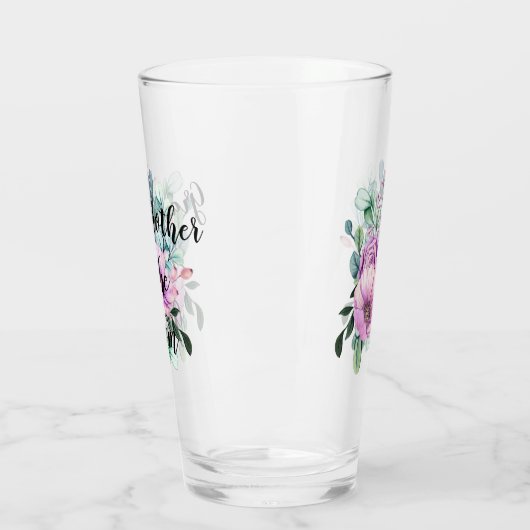 Vielen Dank Großmutter Groom oder Braut Lila Glas (Links)