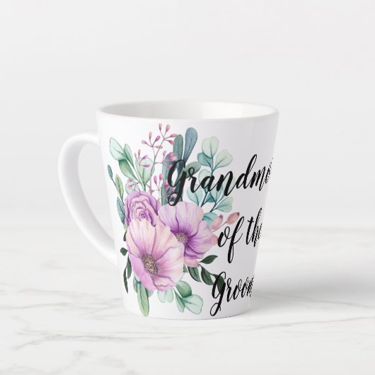 Vielen Dank Großmutter Groom oder Braut Lila Milchtasse (Linke Ecke)