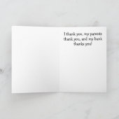 Vielen Dank Grußkarte Piggie Bank alle Gelegenheit Karte (Innenseite)