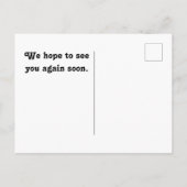 Vielen Dank Guest Beach House Rental Painted Seagu Postkarte (Rückseite)