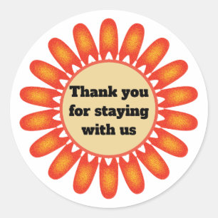 Vielen Dank Guest Vacation House Rental Blume Runder Aufkleber