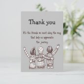 Vielen Dank, guten Freund Zitat Dankeskarte (Stehend Vorderseite)