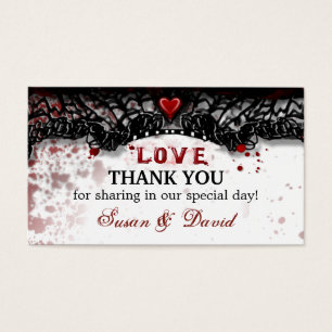 Vielen Dank Halloween Blood Spritzer Wedding Card