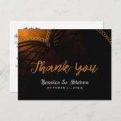 Vielen Dank Halloween Gothic Wedding Post Card Postkarte (Vorne/Hinten)