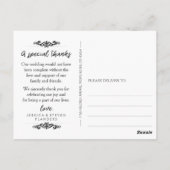 Vielen Dank Halloween Gothic Wedding Post Card Postkarte (Rückseite)