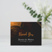 Vielen Dank Halloween Gothic Wedding Post Card Postkarte (Stehend Vorderseite)