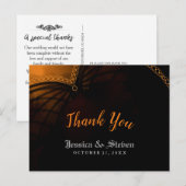 Vielen Dank Halloween Gothic Wedding Post Card Postkarte (Vorne/Hinten)