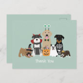 Vielen Dank Halloween Spooky Pet Kostüme Postkarte (Vorne/Hinten)