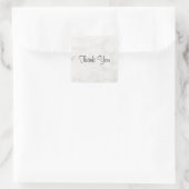 Vielen Dank Hand Text Template Marble Elegant Quadratischer Aufkleber (Tasche)