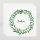 Vielen Dank, handgemalte grüne Blätter Kranz (Vorne/Hinten)