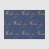 Vielen Dank Handgeschriebenes Skript Copper Gold Seidenpapier (Vorderseite)