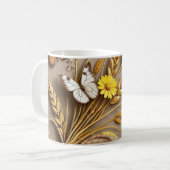 Vielen Dank Handgezeichnete Wildblumen, Weizenhalm Kaffeetasse (Vorderseite Links)